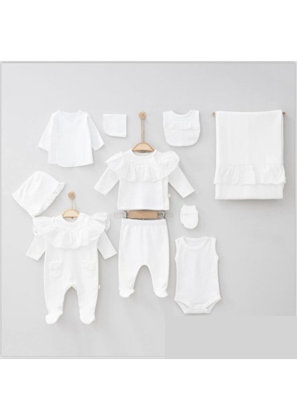 6120P Kız Bebek Roba Brode Kutulu 10'lu Hastane Çıkış Seti