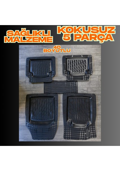 Volkswagen New Beetle 2008 Uyumlu 4d Havuzlu Üniversal Yeni Nesil Paspas Siyah Gold Seri indirimleri