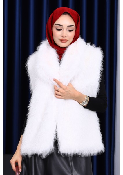 Ekru Astarlı Kürk Yelek fiyatları