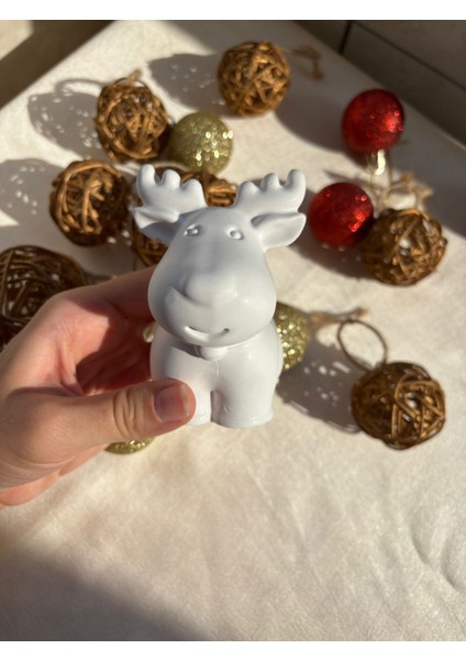 Dekoratif Yılbaşı Geyik Biblo