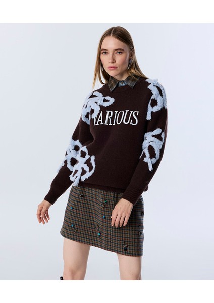 SLOGAN NAKIŞLI KAZAK TW6250050258074