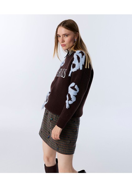 SLOGAN NAKIŞLI KAZAK TW6250050258074 fiyatları