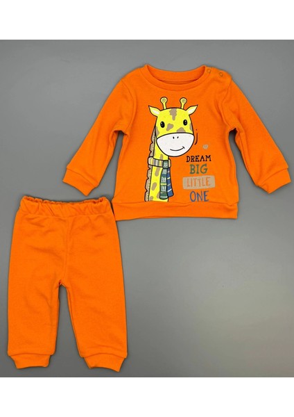 Bebek Zürafa Baskılı Çıt Çıtlı Alt Üst Ikili Gündelik Takım 6-18 Ay fiyatları
