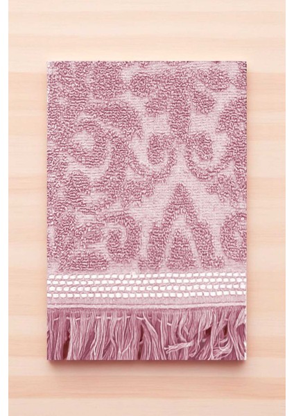 2 Parça Jakarlı Banyo Havlu Takımı &AMP;#37;100 Pamuklu 90X150 cm Arden Pembe modelleri