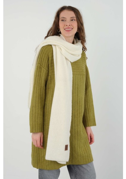 Düz Örgü Atkı Kemik