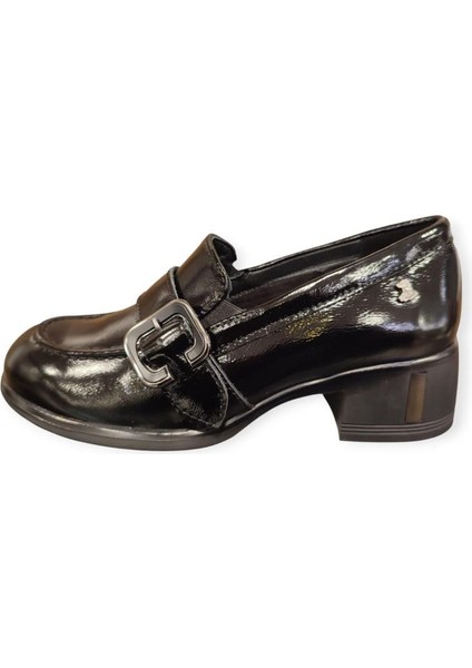 2555006K Topuklu Tokalı Loafer Deri Kadın Ayakkabı