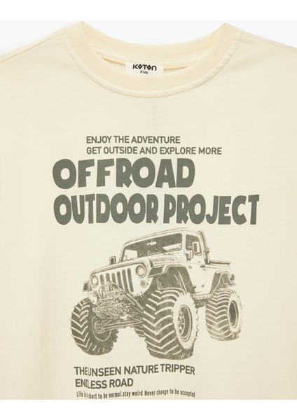 Bisiklet Yaka Pamuklu Baskılı Uzun Kollu Tişört modelleri