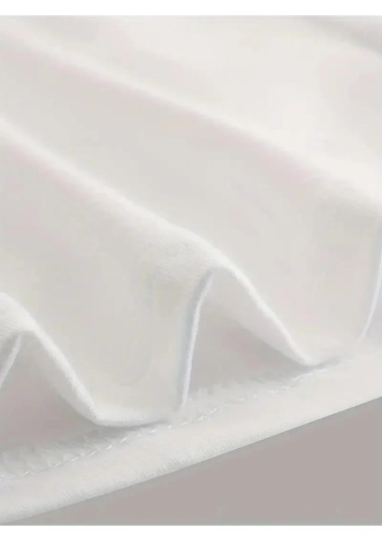 20/1 Penye Compack Ön Arka Ejder Baskılı Oversize Bisiklet Yaka T-Shirt - Beyaz fiyatları