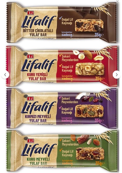 Lifalif Yulaflı Bar Karma Paket 16 Lı