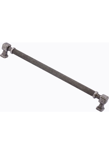 Talas Antik Gümüş 224 mm Tırtıklı Metal Kulp Kapak Kulpu Dayanıklı Kulpları Mobilya Çekmece Dolap