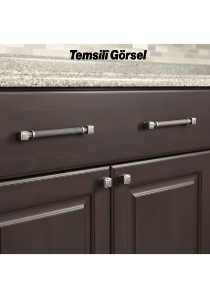 Talas Antik Gümüş 224 mm Tırtıklı Metal Kulp Kapak Kulpu Dayanıklı Kulpları Mobilya Çekmece Dolap modelleri