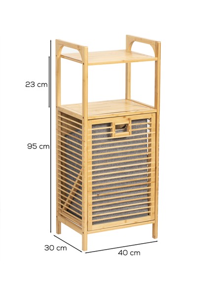 2063 Ahşap Bambu Kirli Sepetli 2 Raflı Çok Amaçlı Banyo Düzenleyici Organizer Banyo Dolabı Kirli Çamaşır Sepeti Organizeri modelleri