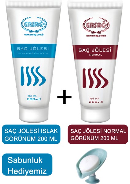 Saç Jölesi Islak ve Normal Görünüm - Sabunluk Hediyemiz 147.145-23