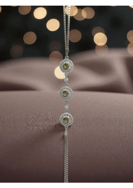 Zultanit Taşlı 925 Ayar Gümüş Zarif Kadın Bileklik fiyatları