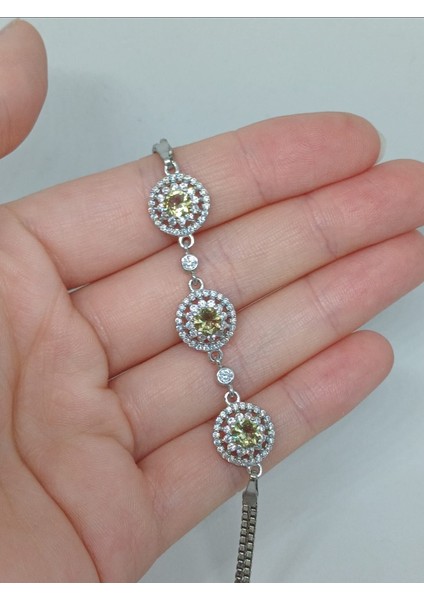 Zultanit Taşlı 925 Ayar Gümüş Zarif Kadın Bileklik fırsatları