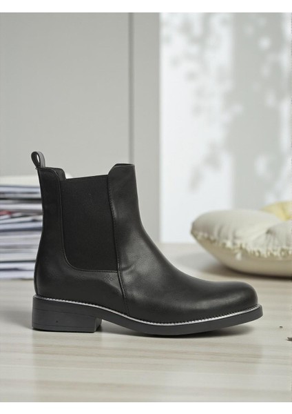 55086 Siyah Tam Ortopedik Günlük Kadın Bot