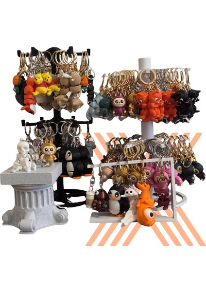 Hareketli Eklemli Sevimli Tilki Beyaz Anahtarlık & Charm 4cm modelleri