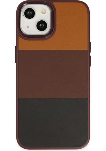 iPhone 14 Plus Kılıf King Kapak - Bordo-Siyah (K95)