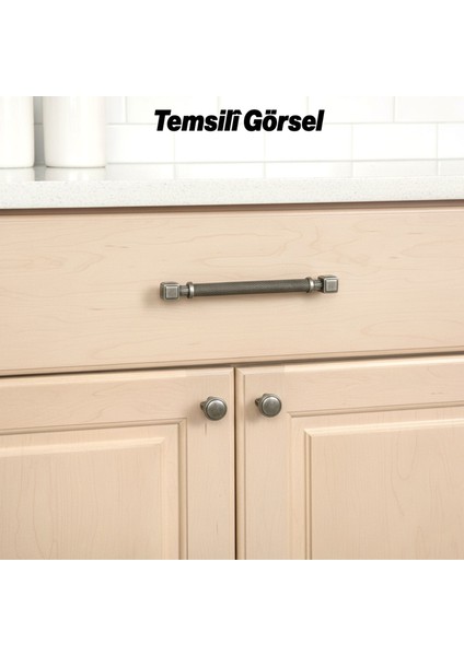 Talas Antik Gümüş 224 mm Tırtıklı Metal Kulp Kapak Kulpu Dayanıklı Kulpları Mobilya Çekmece Dolap indirimleri