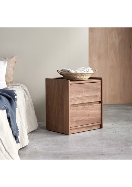 Ahşap Çift Çekmeceli Iskandinav Komodin fiyatları