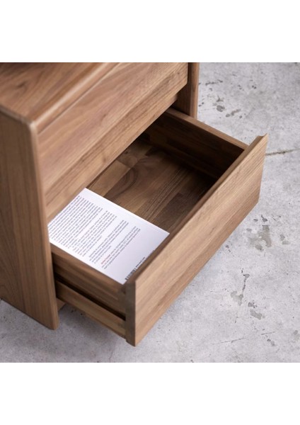 Ahşap Çift Çekmeceli Iskandinav Komodin indirimleri