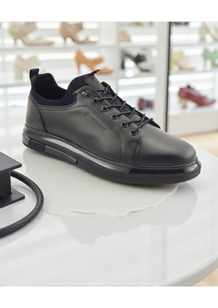Surrey Siyah Hakiki Deri Tam Ortopedik Casual Günlük Erkek Ayakkabı