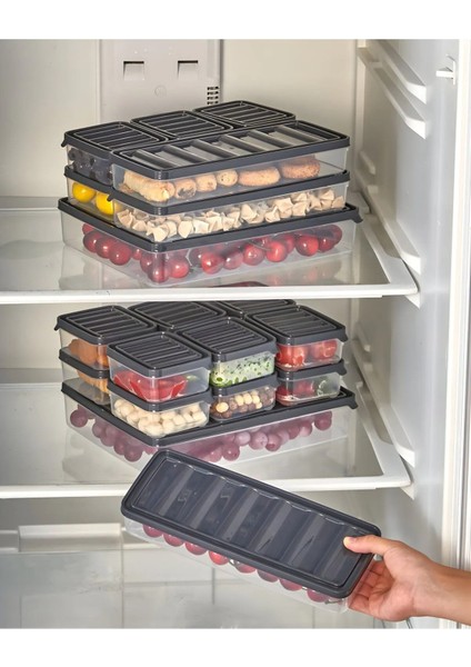 4 Adet 1 Lt Difriz Buzdolabı Saklama Kabı Buzdolabı Düzenleyici Mikrodalga Kabı