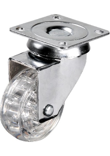 Hts 301 - 50X20 mm Şeffaf Makaralı Tablalı Teker