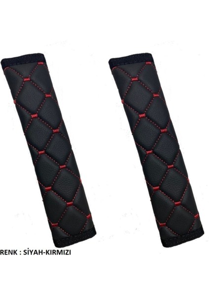 Mitsubishi L300 1988-2009 Uyumlu Arası Emniyet Kemer Konforu Renk-Siyah-Kırmızı