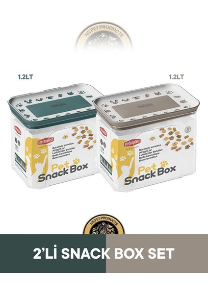 Dikdörtgen Snackbox 2'li Snack Set