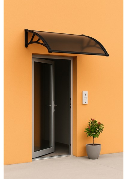 Cosmos Kapı Pencere Üstü Pratik Sundurma 105X120 - Siyah