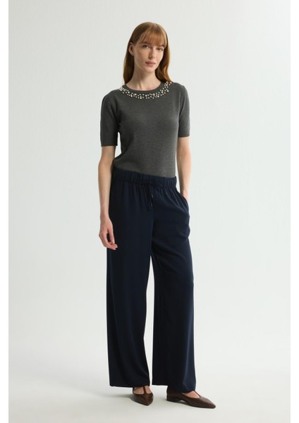 Beli Lastikli Pantolon Lacivert 153L9713000 fırsatları