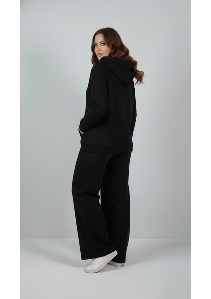 Kadın Büyük Beden Uzun Kollu Kapüşonlu Eşofman Takımı 8228-26 modelleri