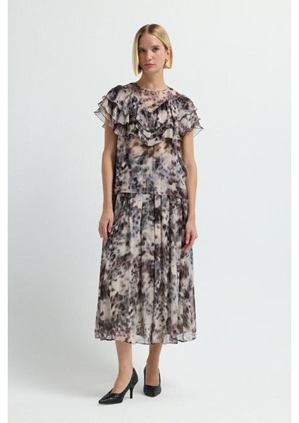 Desenli Volanlı Bluz Emp.murdum 11545789000 modelleri