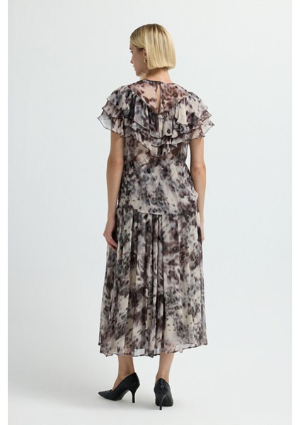 Desenli Volanlı Bluz Emp.murdum 11545789000