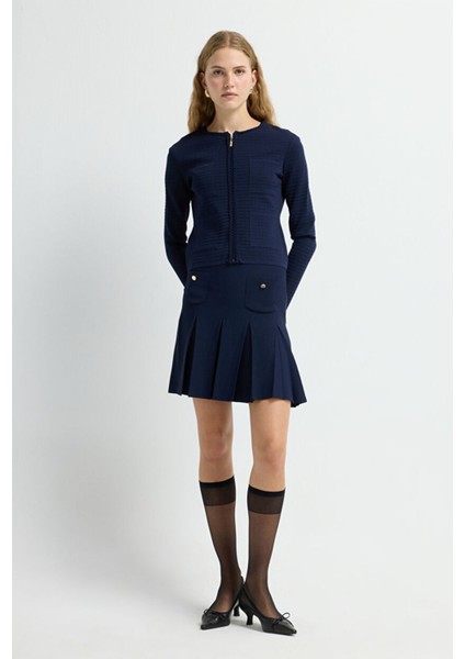 Pilise Detaylı Triko Etek Lacivert 12745592000 indirimleri