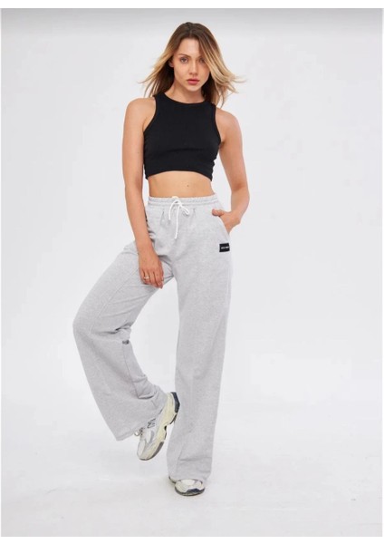 Iki Iplik Bol Paça Eşofman Pantalon - Gri -Vlmr fiyatları