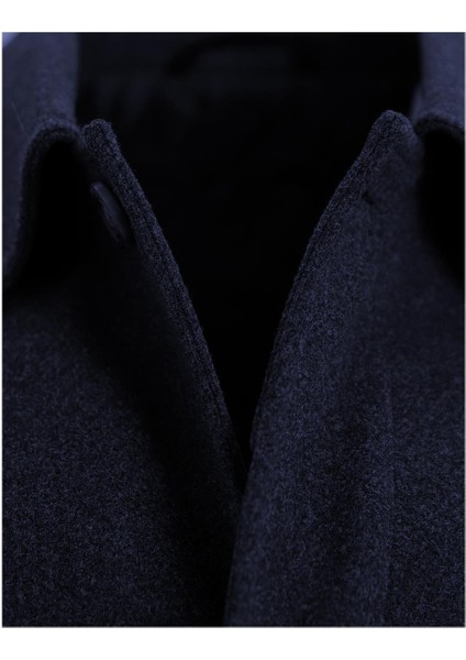 Lacivert Kaşe Kaban modelleri