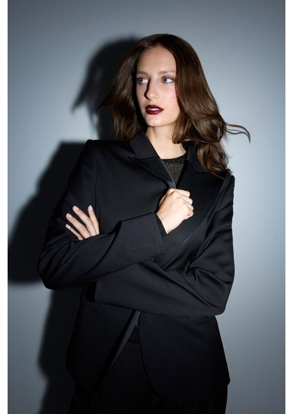 Yakası Satenli Ceket Siyah 11945978000 indirimleri