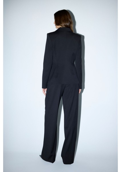 Yakası Satenli Ceket Siyah 11945978000