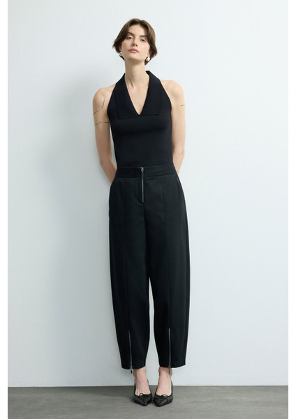 Fermuar Detaylı Pantolon Siyah 153M2240000