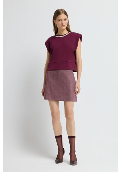 Yakası Taşlı Kolsuz Bluz Murdum 11546059000 modelleri