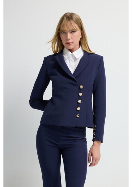 Düğme Detaylı Ceket Lacivert 11945138001 fırsatları