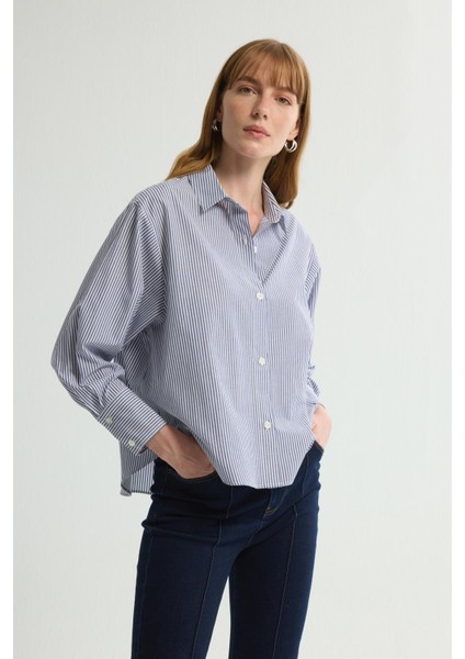 Çizgili Gömlek C.lacivert 130L9723000
