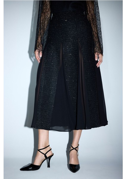 Parçalı Tüvit Etek Siyah 12745980000 fiyatları