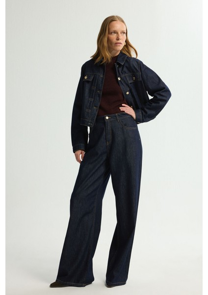 Cep Detaylı Denim Ceket Lacivert 119L9651000 modelleri