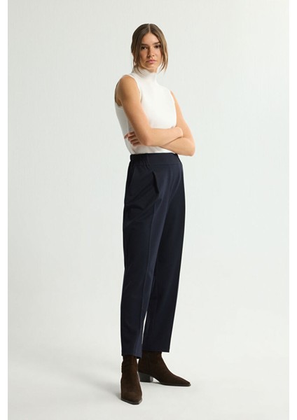 Beli Lastikli Pantolon Lacivert 153L8895002