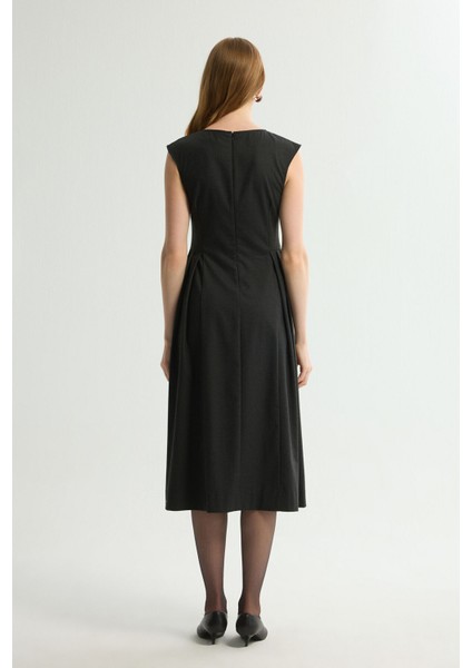 Çizgili Kolsuz Elbise C.antrasit 124L9683000 fırsatları