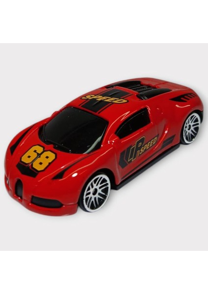 Metal Mini Arabalar 8 cm - Kırmızı - 4 (Lisinya)