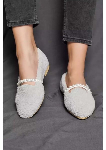 Kadın Incili Ev Babeti Yünlü - Gri - 40 fiyatları